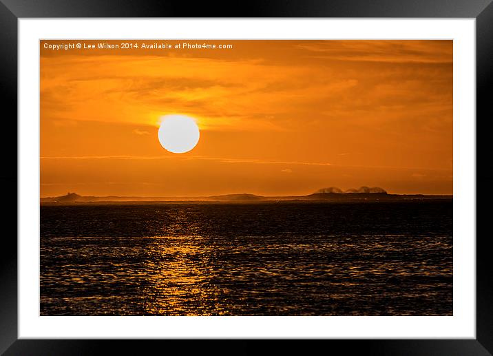 Sunset Seascape Framed Mounted Print by Lee Wilson