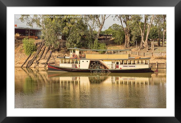  Pride of the Murray paddle steamer at Echuca Framed Mounted Print by Pauline Tims