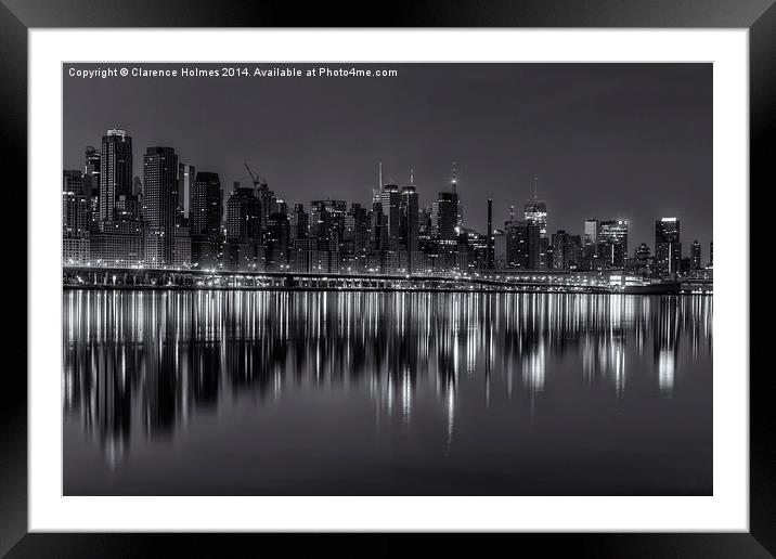 New York City West Side Morning Twilight II Framed Mounted Print by Clarence Holmes
