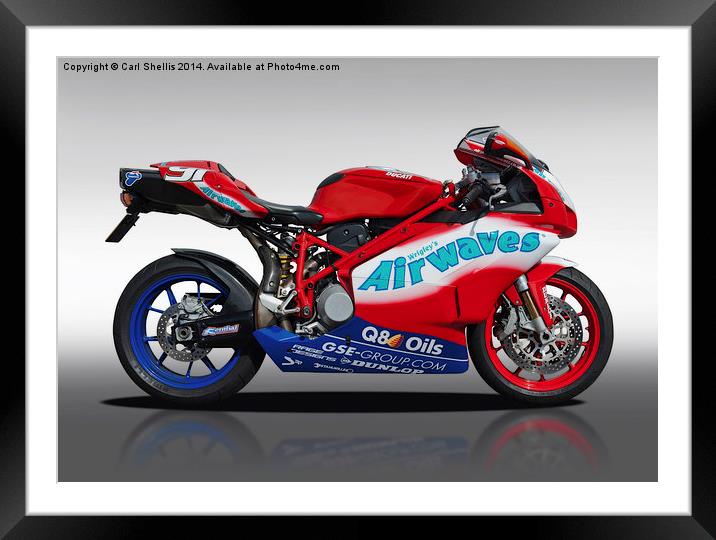  Ducati Framed Mounted Print by Carl Shellis