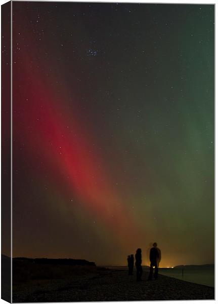 Northern Lights - Portrait Canvas Print by Aaron Casey