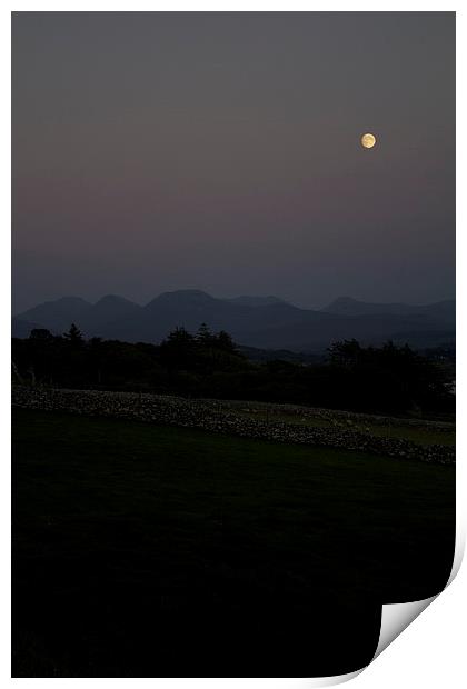 Full Moon In Connemara Print by Duncan Mathews