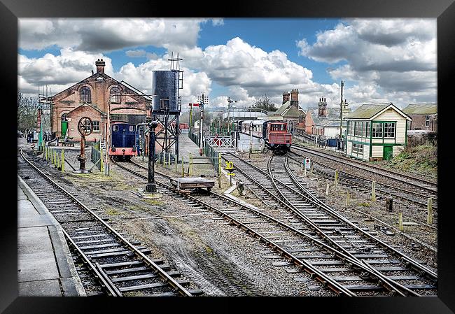  Old Trains at the Old Train station Framed Print by Robin East