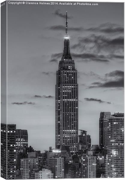 Empire State Building Morning Twilight IV Canvas Print by Clarence Holmes