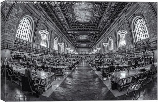 New York Public Library Main Reading Room II Canvas Print by Clarence Holmes