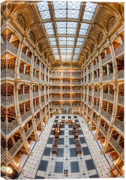 George Peabody Library III Canvas Print by Clarence Holmes