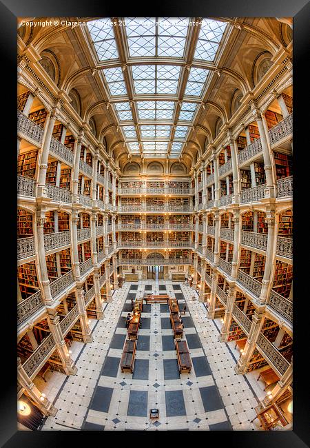 George Peabody Library III Framed Print by Clarence Holmes