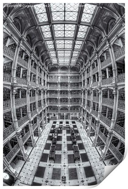 George Peabody Library IV Print by Clarence Holmes