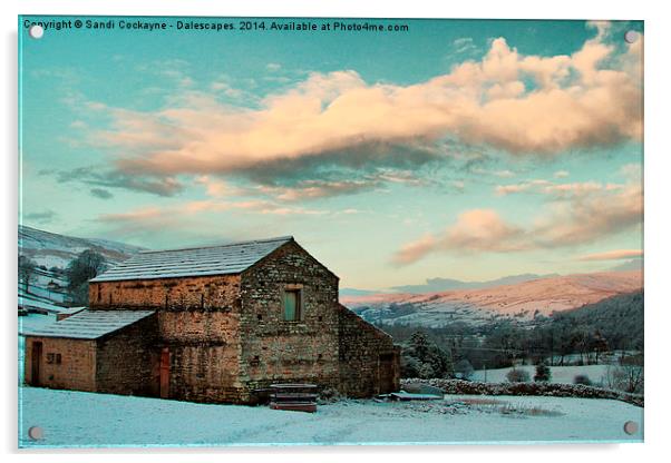  A Dales Winter Acrylic by Sandi-Cockayne ADPS