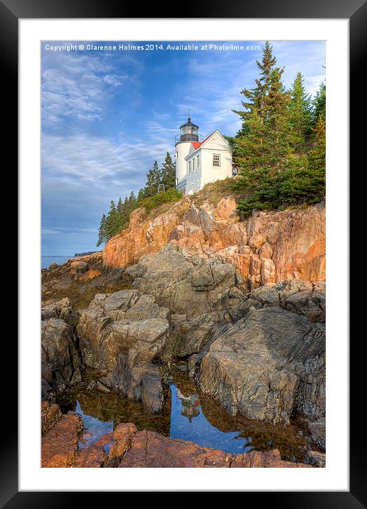 Bass Harbor Head Lighthouse III Framed Mounted Print by Clarence Holmes