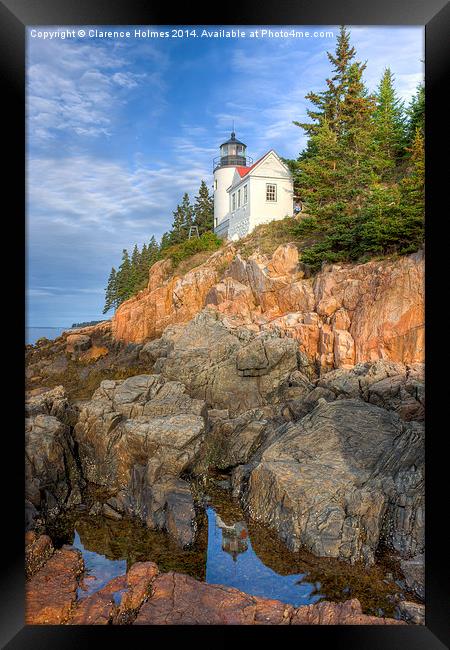 Bass Harbor Head Lighthouse III Framed Print by Clarence Holmes