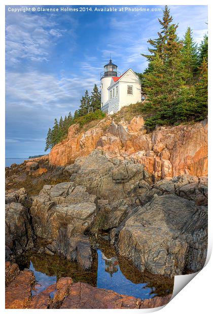 Bass Harbor Head Lighthouse III Print by Clarence Holmes