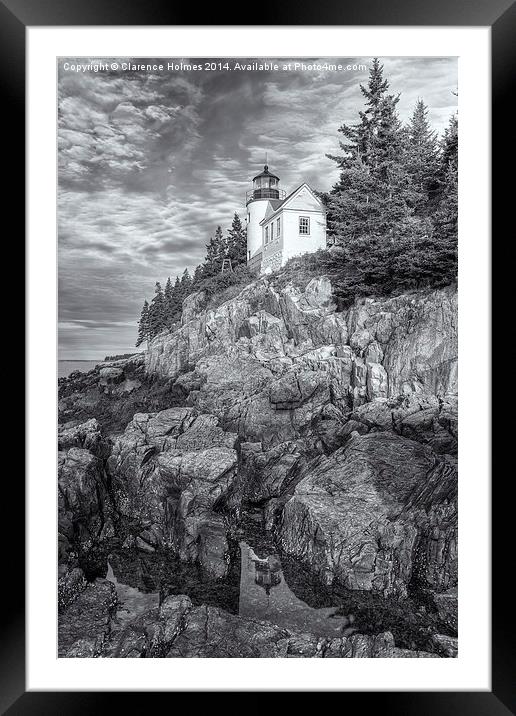 Bass Harbor Head Lighthouse IV Framed Mounted Print by Clarence Holmes