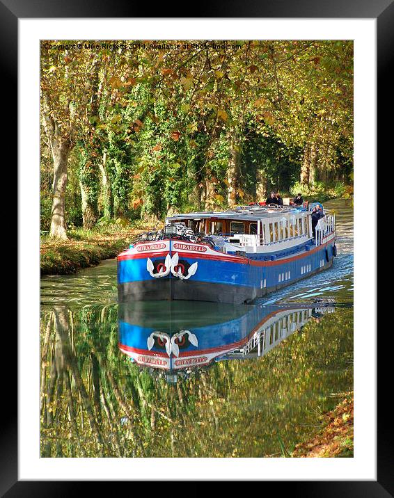  Peniche Mirabelle on the Canal de Garonne, France Framed Mounted Print by Mike Ricketts