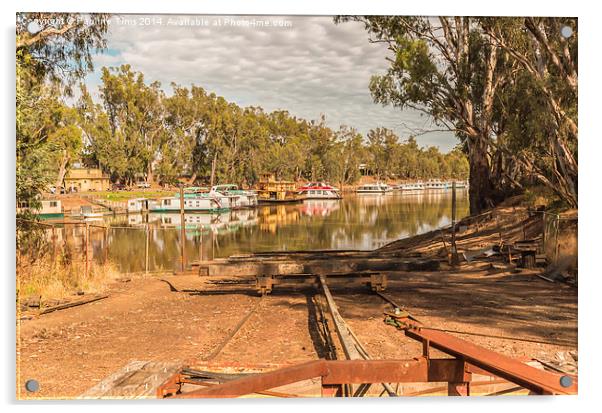  Slipway to the Murray Acrylic by Pauline Tims