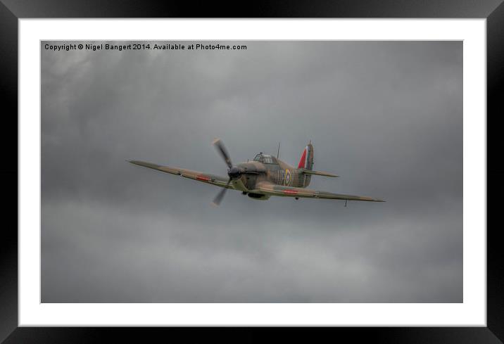   Mark 1 Hawker Hurricane Framed Mounted Print by Nigel Bangert