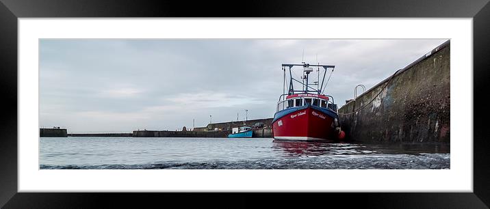  Fishing Boat In Port Seton Harbour Framed Mounted Print by Alan Whyte