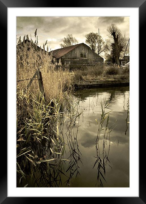 Boat sheds Framed Mounted Print by Stephen Mole