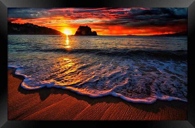 wonderful sunset Framed Print by alioune senghor