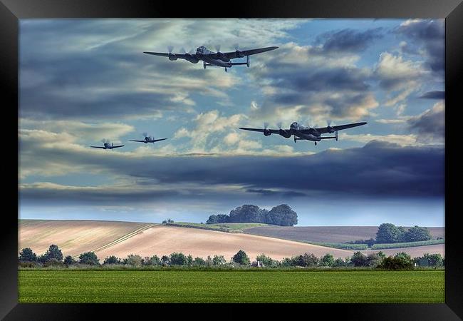 Lancaster Bombers Homeward Bound Framed Print by Jason Green