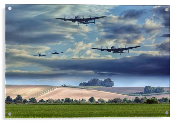 Lancaster Bombers Homeward Bound Acrylic by Jason Green