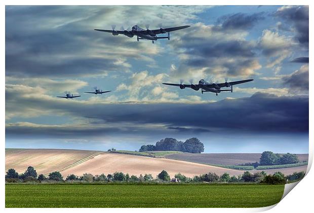 Lancaster Bombers Homeward Bound Print by Jason Green