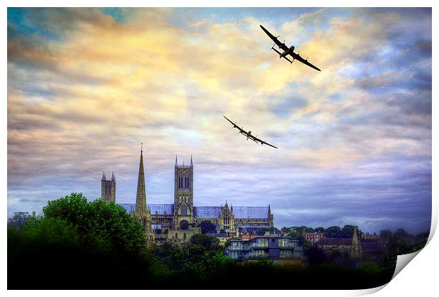  Lincoln Cathederal Flyby Print by Jason Green