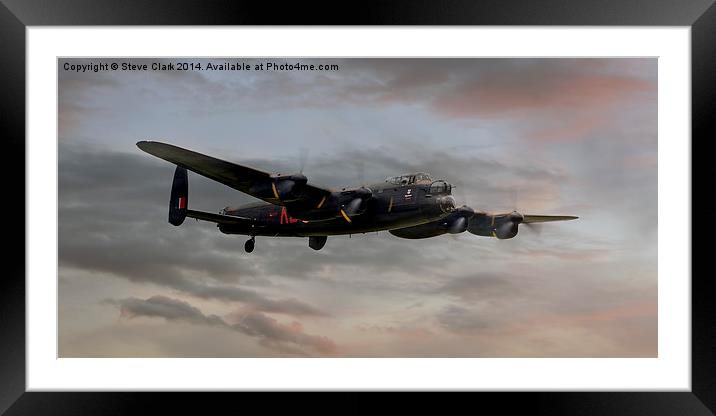Battle of Britain Memorial Flight - Avro Lancaster Framed Mounted Print by Steve H Clark