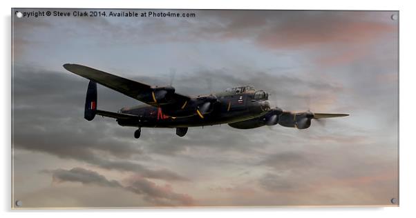Battle of Britain Memorial Flight - Avro Lancaster Acrylic by Steve H Clark