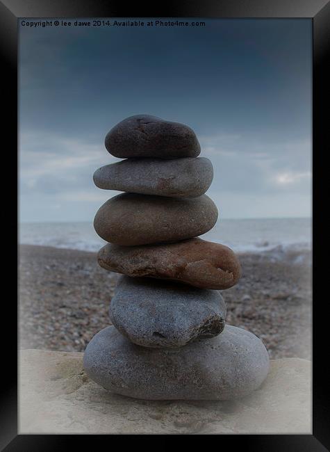  pebble tower Framed Print by Images of Devon