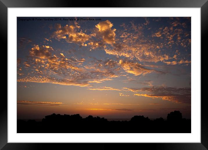  Sunset Over Mastihari Framed Mounted Print by Peter Yardley