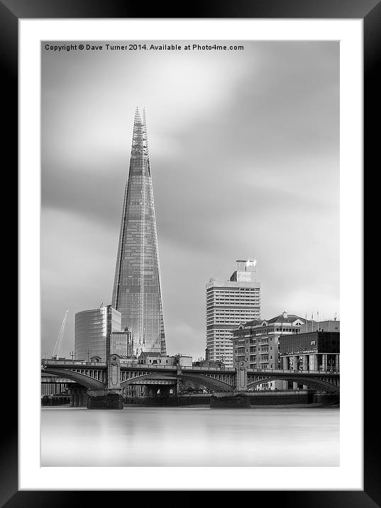  The Shard, London Framed Mounted Print by Dave Turner