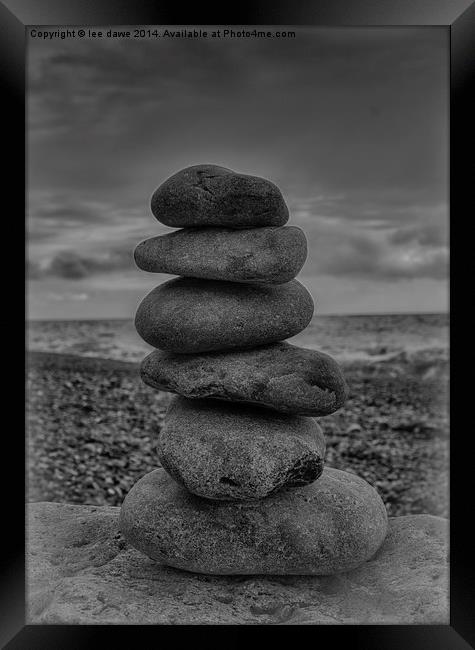  pebble tower Framed Print by Images of Devon