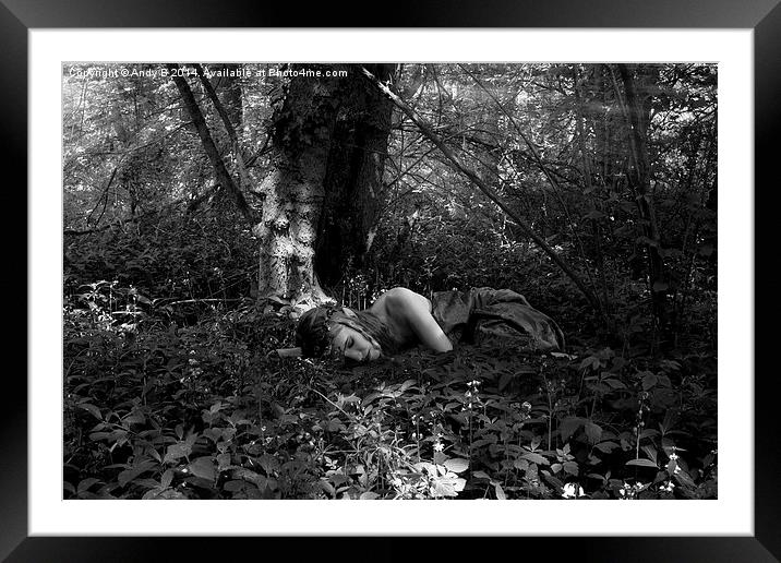  Wood Nymph - Dreaming Framed Mounted Print by Andy Bennette