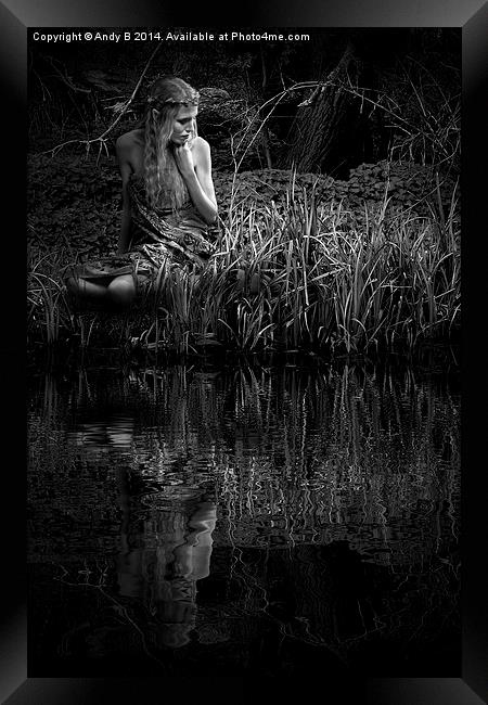  Wood Nymph - Lost in Thought Framed Print by Andy Bennette