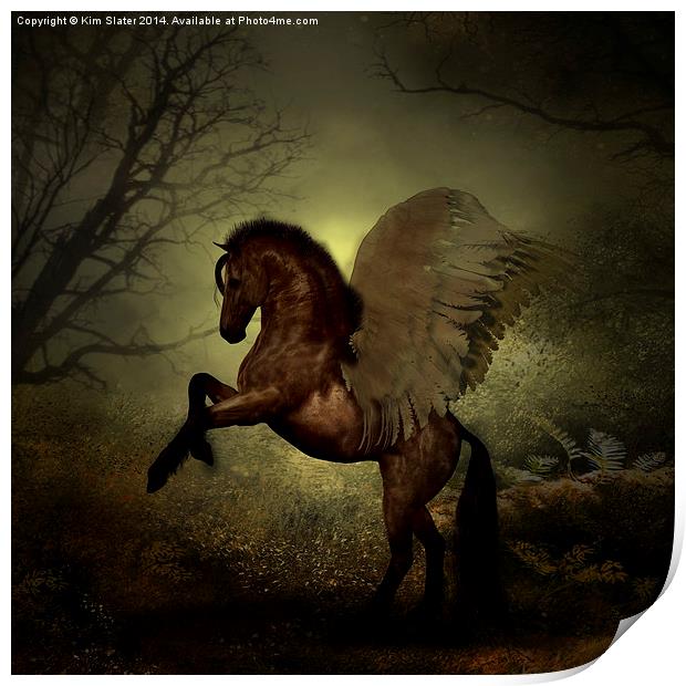  The Winged Horse Print by Kim Slater