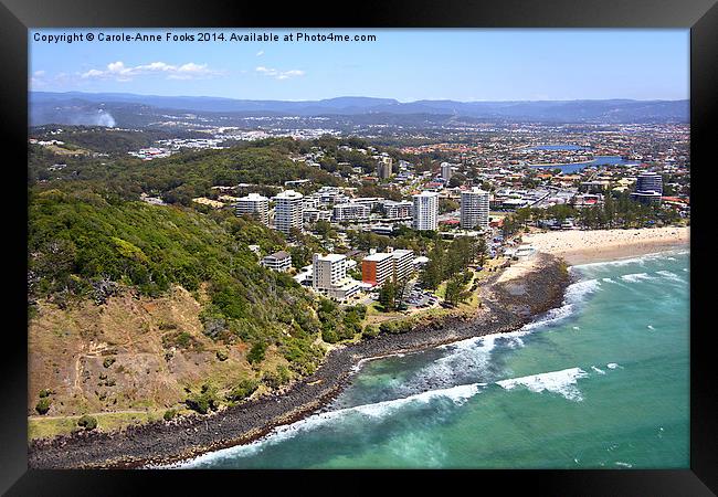   Burleigh Heads Gold Coast Framed Print by Carole-Anne Fooks