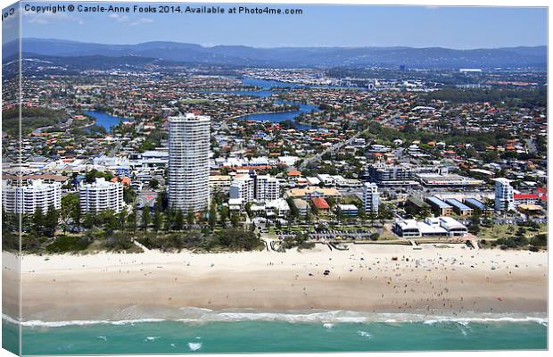  Along the Gold Coast Canvas Print by Carole-Anne Fooks