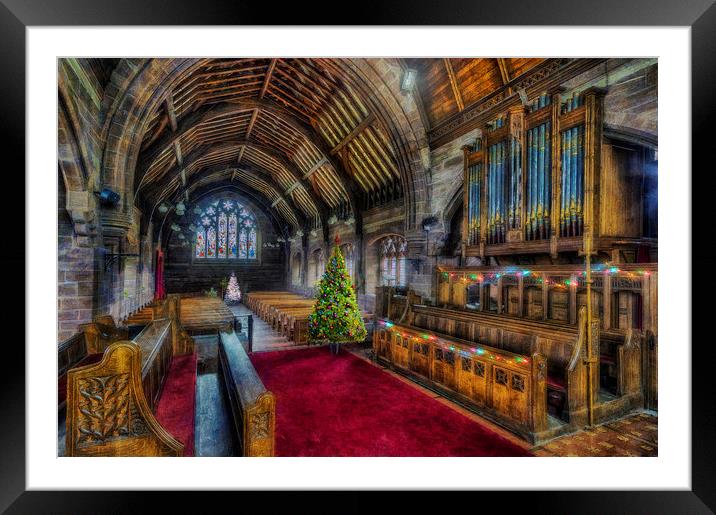 Christmas Church Service  Framed Mounted Print by Ian Mitchell