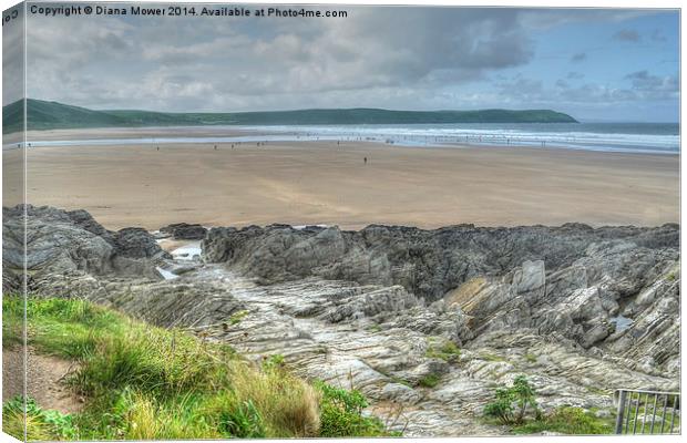  Woolacombe Canvas Print by Diana Mower
