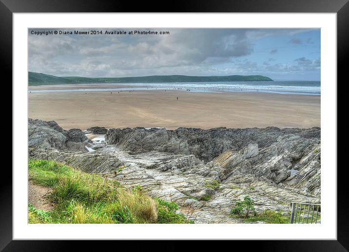  Woolacombe Framed Mounted Print by Diana Mower