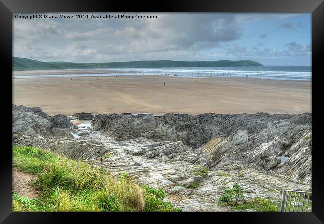  Woolacombe Framed Print by Diana Mower