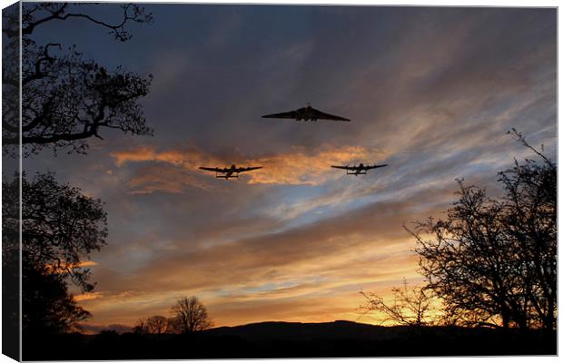 Bombers Pass By  Canvas Print by J Biggadike