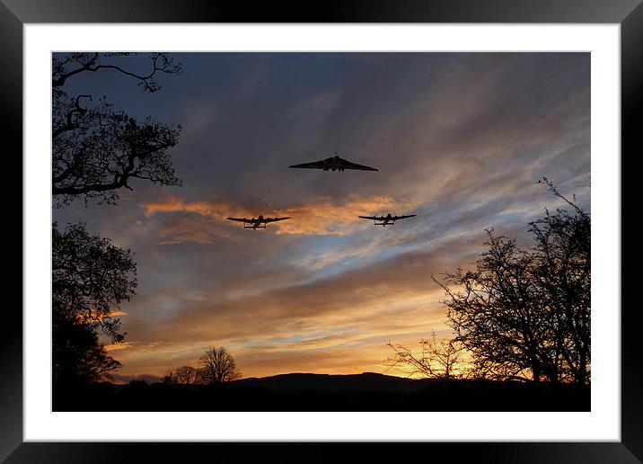 Bombers Pass By  Framed Mounted Print by J Biggadike