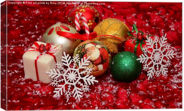 Merry Christmas Canvas Print by Fine art by Rina