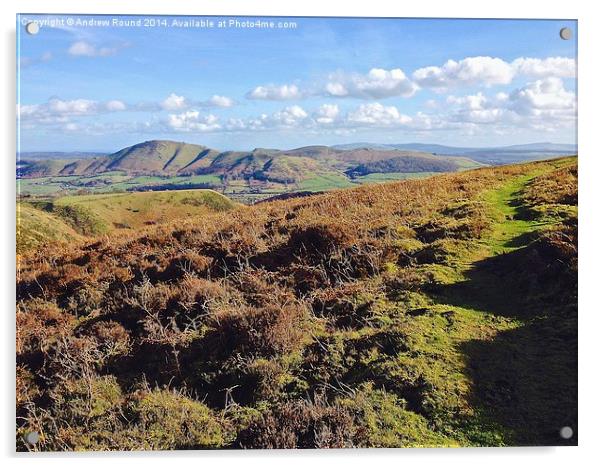  Caer Caradoc from Long Mynd Acrylic by Andrew Round