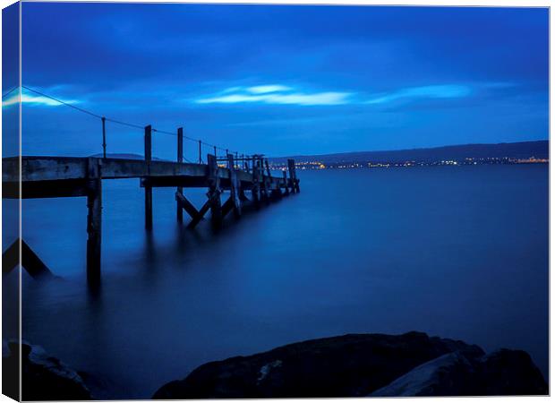 Dusk Overlooking Belfast Lough Ireland Canvas Print by Chris Curry