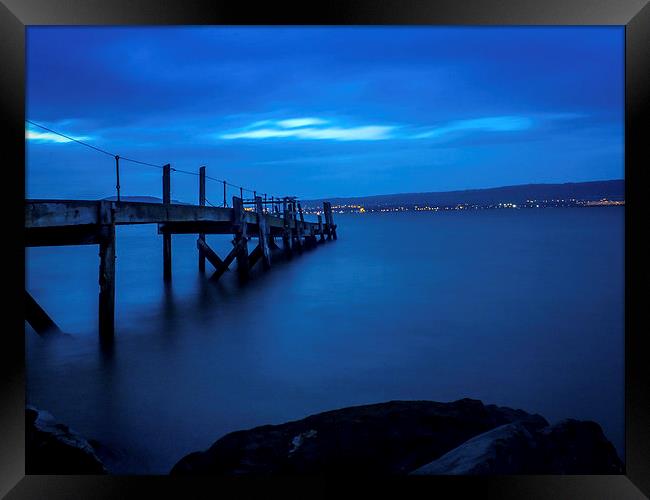  Dusk Overlooking Belfast Lough Ireland Framed Print by Chris Curry