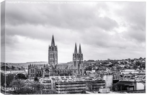  Truro Cathedral Canvas Print by Canvas Landscape Peter O'Connor