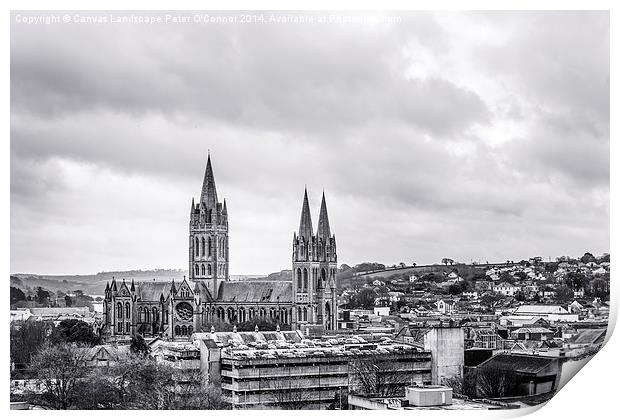  Truro Cathedral Print by Canvas Landscape Peter O'Connor
